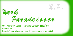 mark paradeisser business card